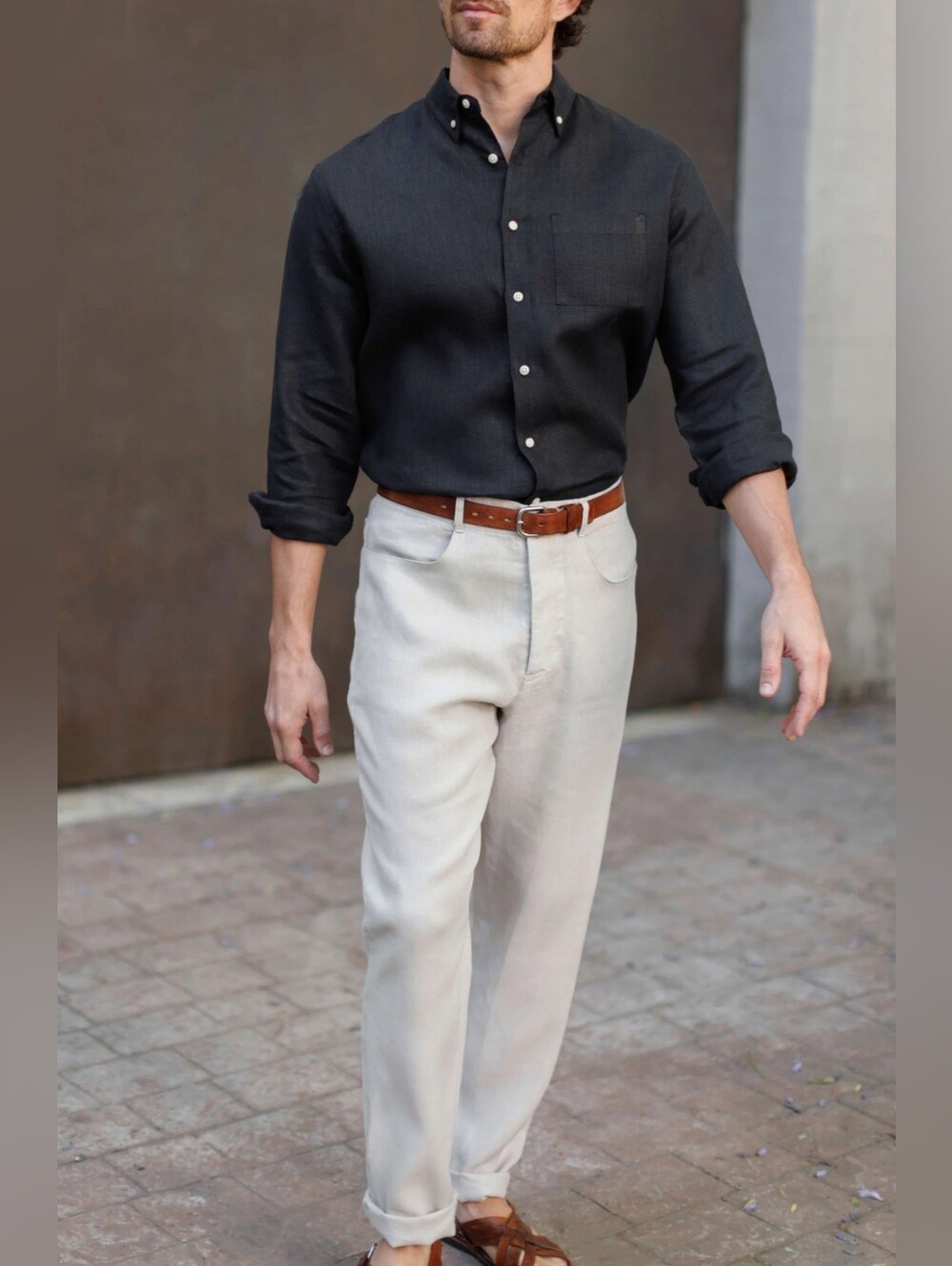 Alex Crane Cham Linen Pants Size 34